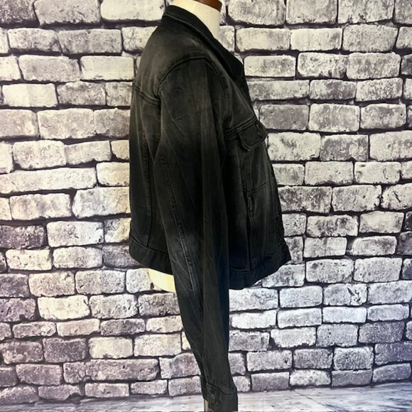 ANA NWT Black Denim Jacket Size PL - Picture 8 of 9